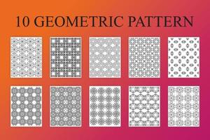 paquete de patrones geométricos vector