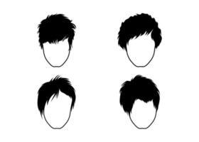 Boy hair icon design template ilustration vector