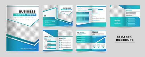 10 business brochure template vector