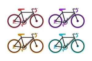 colorido juego de bicicletas vector, bicicleta clipart vector