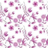 patrón impecable con motivos florales que se pueden imprimir para telas, manteles, mantas, camisas, vestidos, afiches, papeles. vector