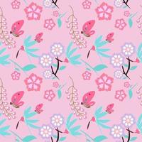 Seamless Pattern With Floral Motifs able to print for cloths, tablecloths, blanket, shirts, dresses, posters, papers. vector