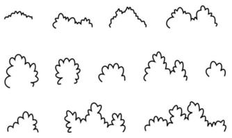 bush line, bush drawing background vector