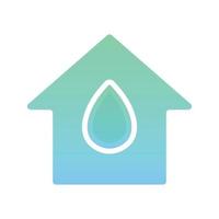 home water gradient logo design template icon vector