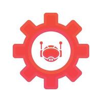 robot gear gradient logo design template icon vector