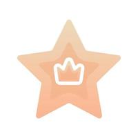 icono de plantilla de diseño de logotipo degradado de corona de estrella vector