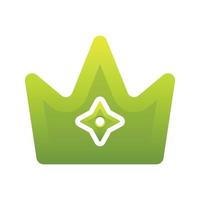 shuriken crown gradient logo design template icon vector