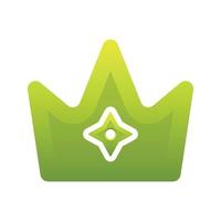 icono de plantilla de diseño de logotipo degradado de corona shuriken vector