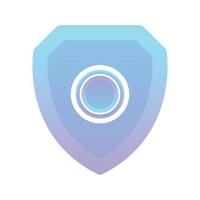shield coin gradient logo design modern template icon vector