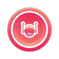 robot coin gradient logo design modern template icon vector