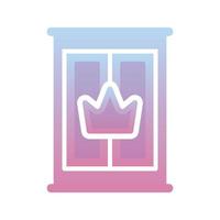 crown cupboard gradient logo design modern template icon