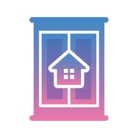 home cupboard gradient logo design modern template icon vector