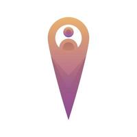 location profile gradient logo design modern template icon vector