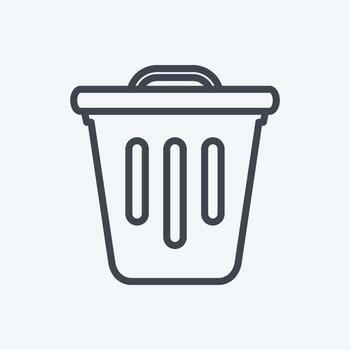 icono de basura. adecuado para el símbolo de la interfaz web. estilo de línea diseño simple editable. vector de plantilla de diseño. ilustración de símbolo simple