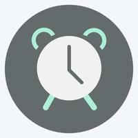 icono de alarma. adecuado para el símbolo de aplicaciones móviles. estilo compañero de color. diseño simple editable. vector de plantilla de diseño. ilustración de símbolo simple