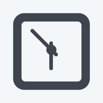 Icon Clock. suitable for Home symbol. glyph style. simple design editable. design template vector. simple symbol illustration vector