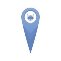 robot location gradient logo design template icon vector