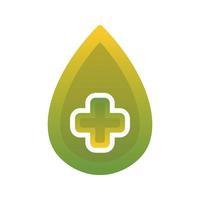 water medical gradient logo design template icon vector