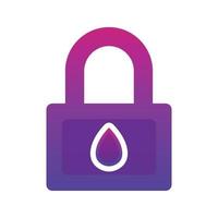 water lock gradient logo design template icon vector