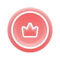 coin crown gradient logo design template icon vector