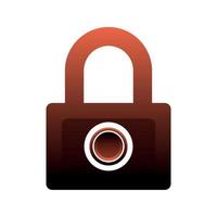 coin lock gradient logo design template icon vector