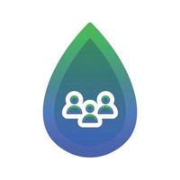 community water gradient logo design template icon vector