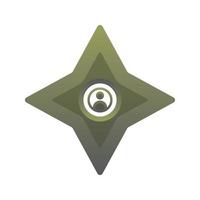 profile shuriken gradient logo design modern template icon vector