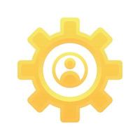 gear profile gradient logo design modern template icon vector