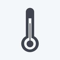 Icon Temperature Check. suitable for Spring symbol. glyph style. simple design editable. design template vector. simple symbol illustration vector