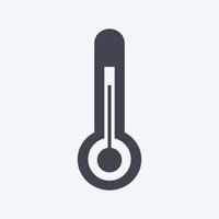 control de temperatura del icono. adecuado para el símbolo de primavera. estilo de glifo. diseño simple editable. vector de plantilla de diseño. ilustración de símbolo simple