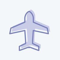 Icon Airplane mode. suitable for Mobile Apps symbol. two tone style. simple design editable. design template vector. simple symbol illustration vector