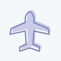 icono de modo avión. adecuado para el símbolo de aplicaciones móviles. estilo de dos tonos. diseño simple editable. vector de plantilla de diseño. ilustración de símbolo simple