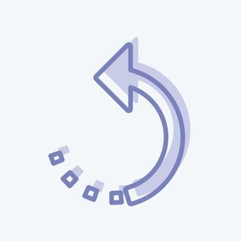 Icon Rotate Left. suitable for Photo Editing symbol. two tone style. simple design editable. design template vector. simple symbol illustration vector