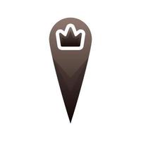 crown location gradient logo design template icon vector
