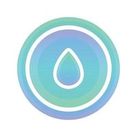 icono de plantilla de diseño de logotipo de gradiente de agua de moneda vector