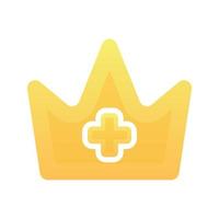 medical crown gradient logo design template icon vector
