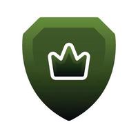 shield crown gradient logo design template icon