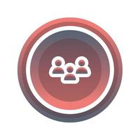 community coin gradient logo design template icon vector
