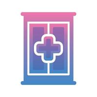 icono de plantilla moderna de diseño de logotipo degradado de muebles médicos vector