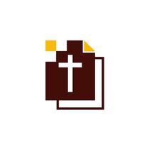 simple cross document symbol icon vector