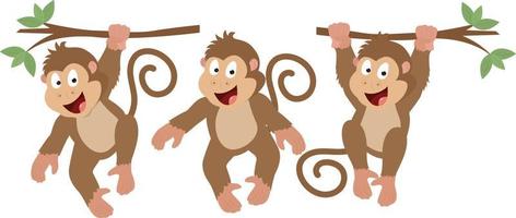 cute monkey animal cartoon graphic vector