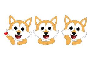 cute fox animal cartoon graphic vector