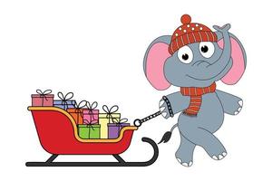 cute elephant animal cartoon graphic vector