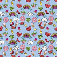 cute element seamless pattern vector