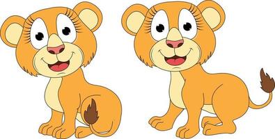 cute lion animal cartoon graphic vector