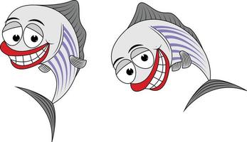 cute zebra fish cartoon graphic vector
