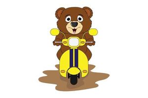 cute bear animal cartoon graphic vector