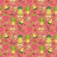 cute fruit  seamless pattern vector