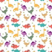 cute dinosaur animal cartoon pattern vector