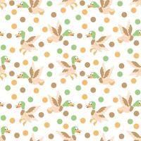 cute duck animal cartoon pattern vector